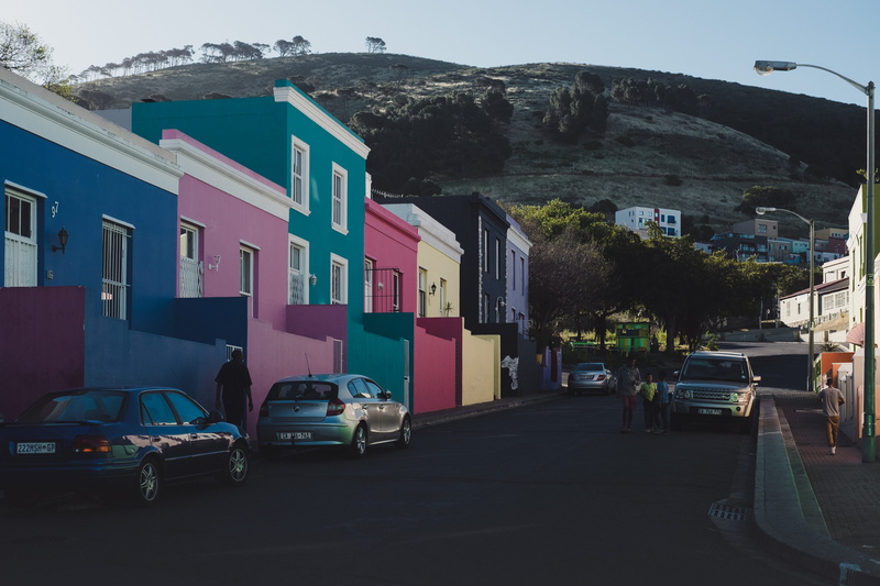 street, land vehicle, outdoors, transportation, house, car, no people, road, day, 4K, cape town, city, colored houses cape town, built structure, bo-kaap