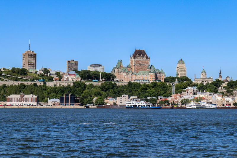 travel destinations, waterfront, blue, architecture, skyscraper, cityscape, tower, building exterior, panoramic image, big city, canada, water, office building exterior