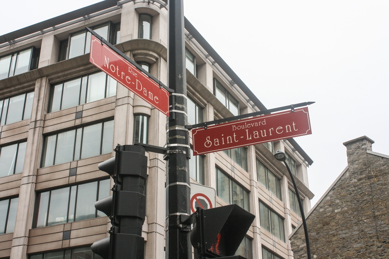 road, traffic, no people, nature, symbol, low angle view, downtown, roadsign, day, guidance, street, road sign, path, outdoors, canada, red, notre-dame