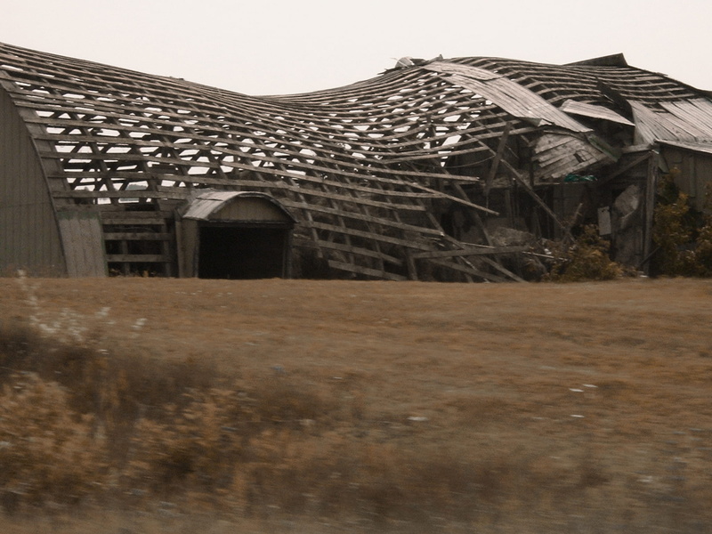 house, clear sky, no people, land, roof, building, built structure, wood - material, residential district, nature, the old dead farm, abandoned, landscape