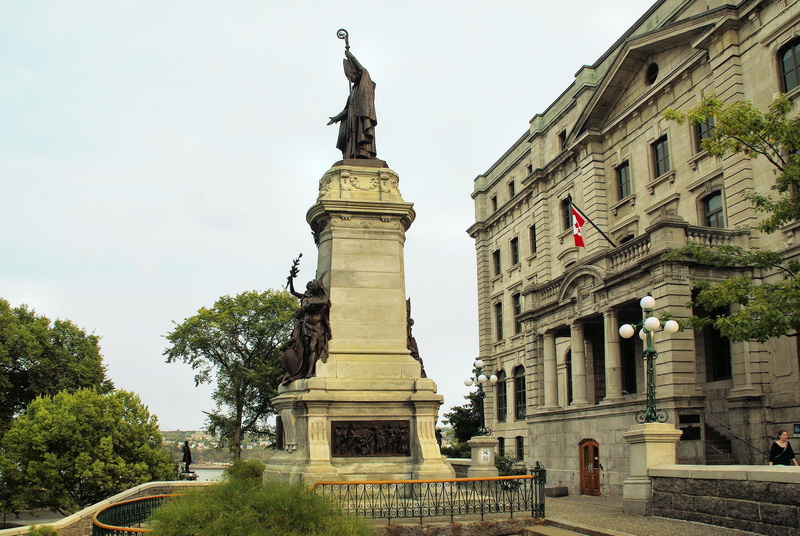 travel, plant, bronze, outdoors, sculpture, tree, statue, art and craft, travel destinations, quebec, building, representation, no people, human representation