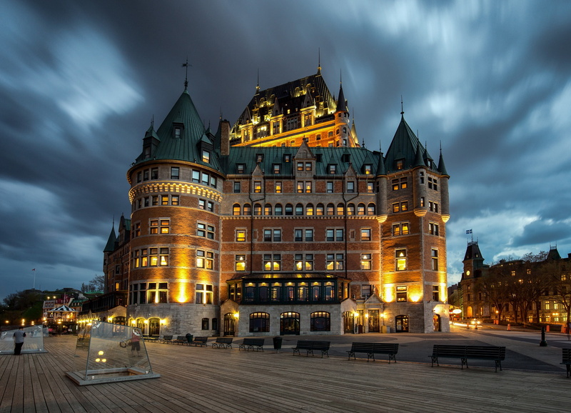 the evening, Quebec, lights, 1080P, Canada, QC