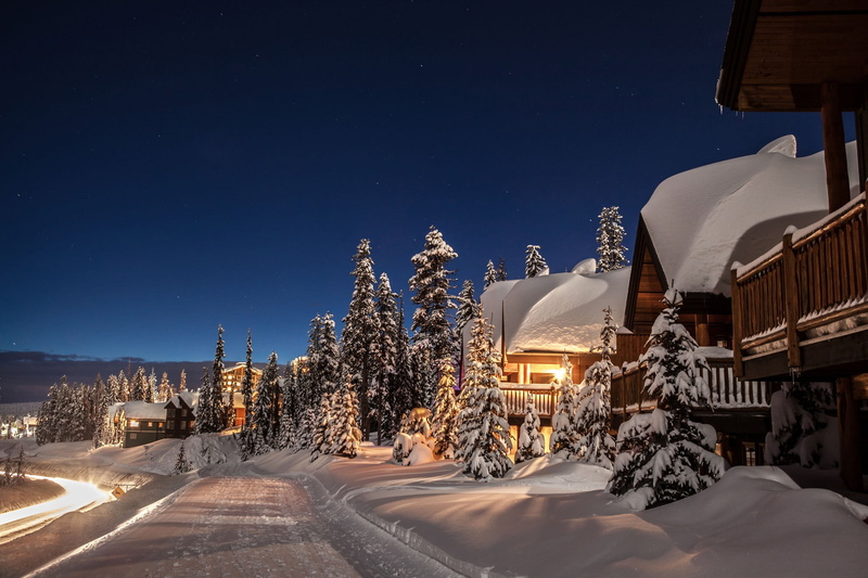 the snow, Canada, building, night, building exterior, covered, digital, dusk, Kelowna, built structure, 1080P, cold temperature, ate, tree