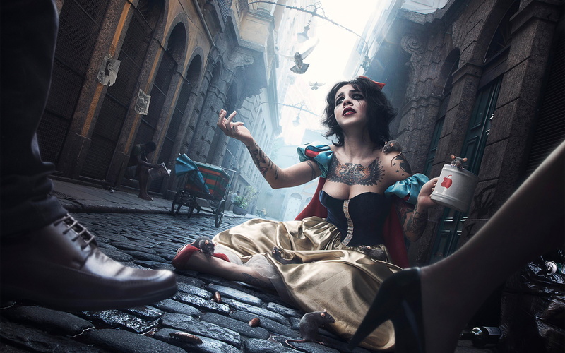 2K, art, slum, beggar