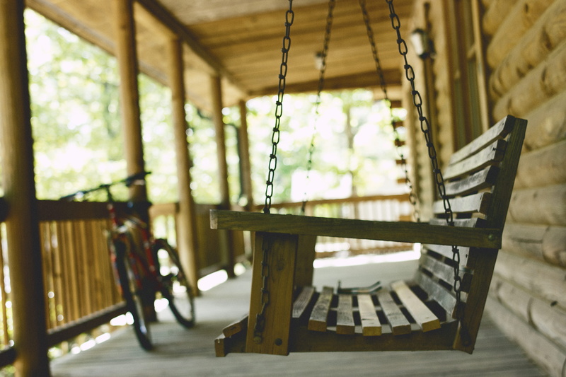 brown, swing, architecture, porch, near, absence, 5K, alone, domestic room, bike, yellow, indoors, relax, wood - material, flooring, sunlight, seat, nature