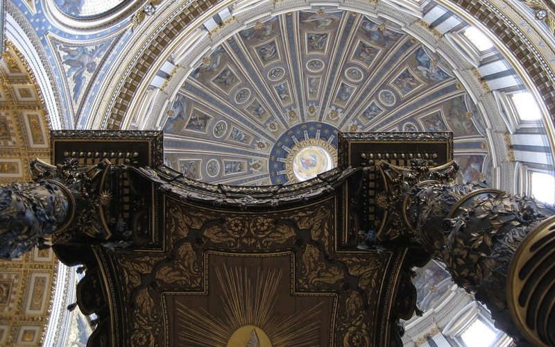 worms eye view, 1080P, religious, Vatican City, building