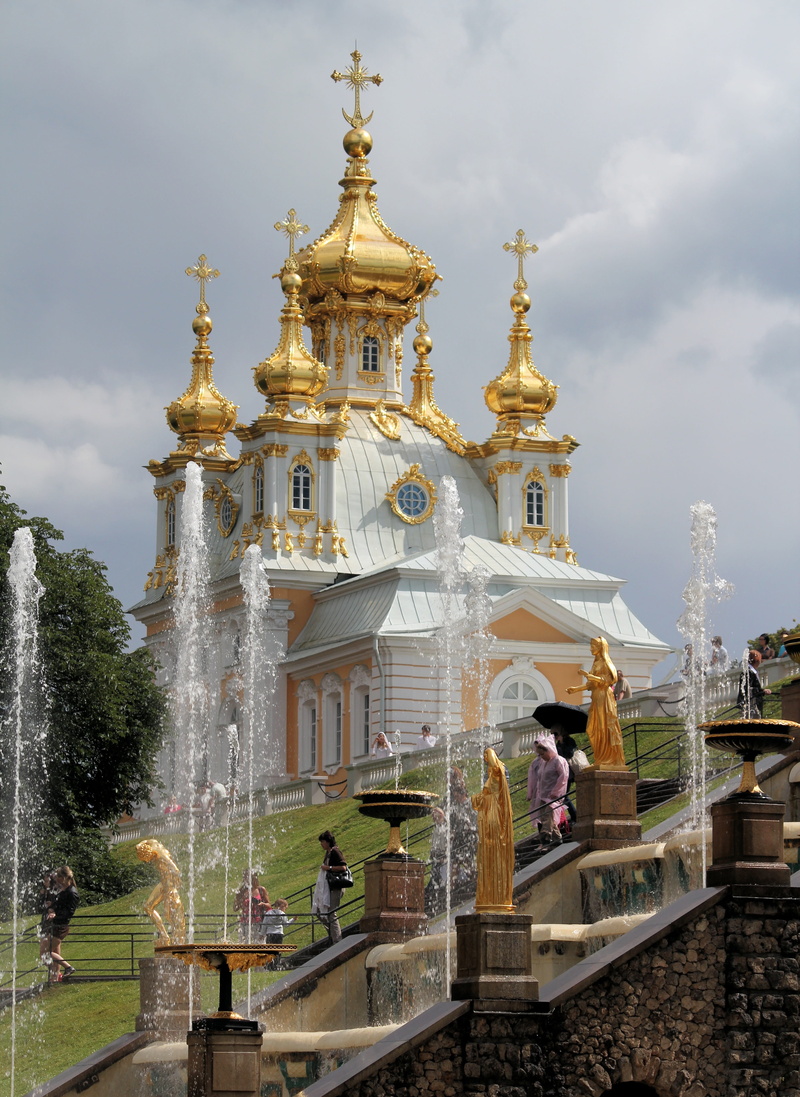 gold colored, unesco, ornate, sky, religion, gardens, travel destinations, incidental people, day, gold, 4K, built structure, nature, tourism, cloud - sky