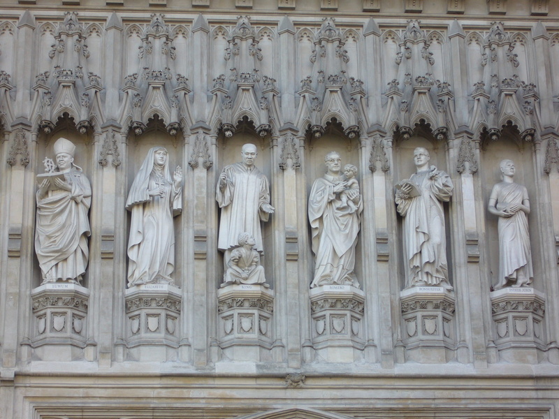 day, statuary, carving, cathedral, human representation, england, no people, creativity, craft, ornate, art and craft, spirituality, belief, great britain