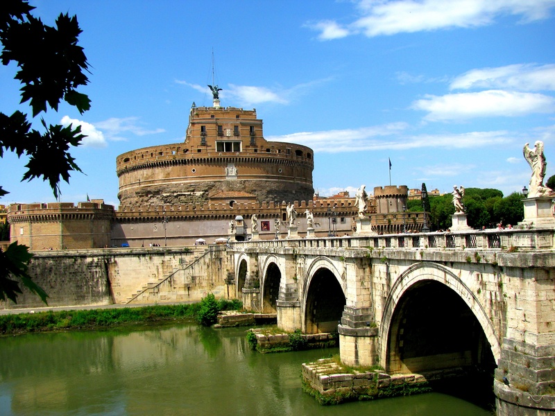 italy, day, famous, ancient, santangelo, travel, city, cloud - sky, saint, river, historic, italian, architecture, tiber, sculpture, landscape, hadrian
