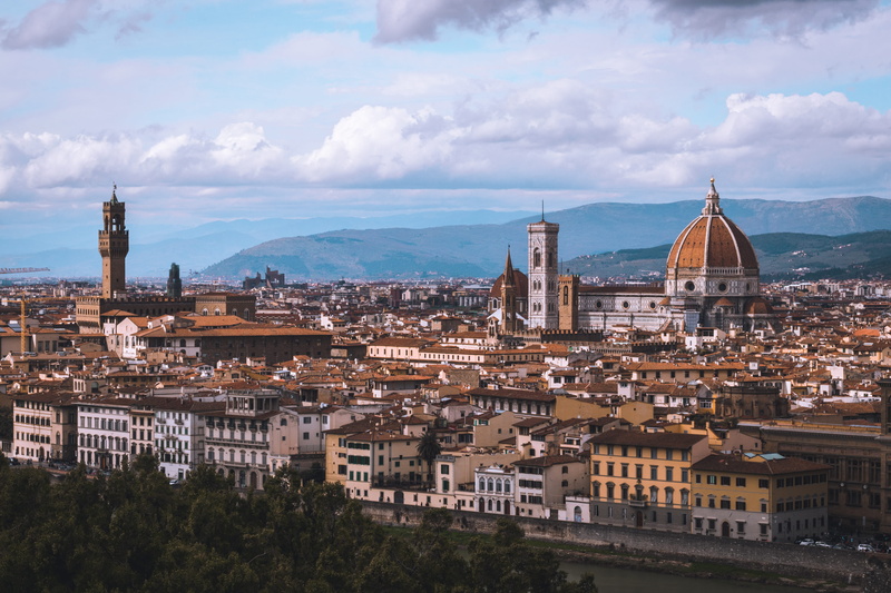 landscape, firenze, cloud - sky, built structure, cityscape, street, cathedral, urban, place of worship, architecture, florence, building exterior