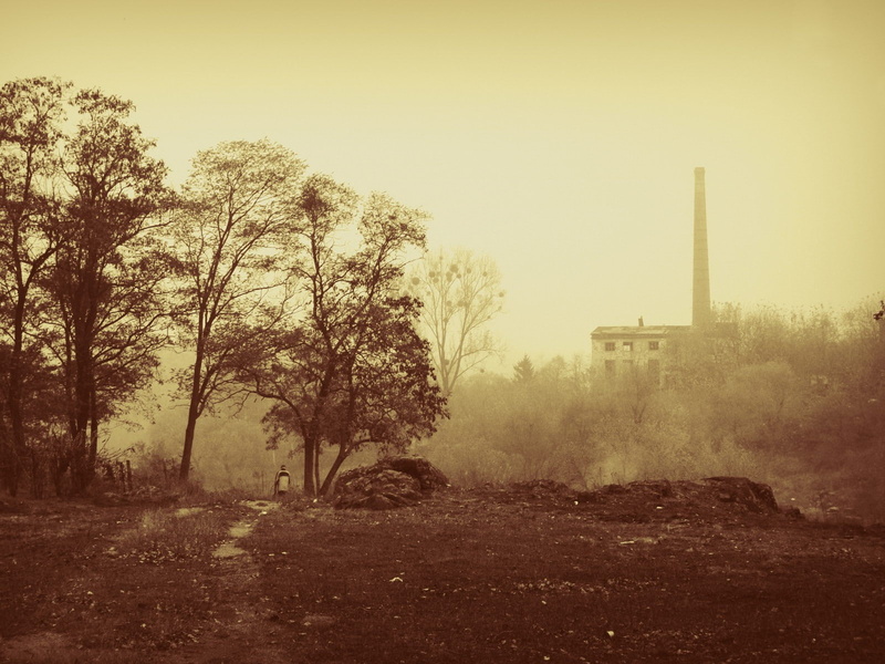 environment, toned Image, green, rural Scene, no People, sunset, sepia Toned, autumn, sky, 720P, factory, day, outdoors, plant, environmental issues, abandoned