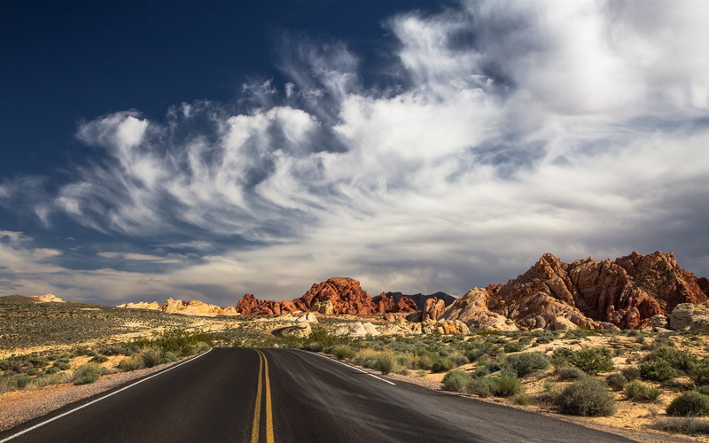 North, 2K, vegas, Desert, Park, Road, State, las, Clouds