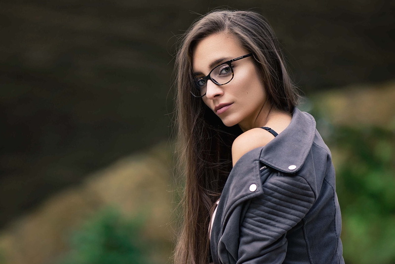 fashion, portrait, teenager, clothing, lifestyles, adult, face, 1080P, young adult, Cyril Max, women, glasses, jacket, eyeglasses, brunette, one person