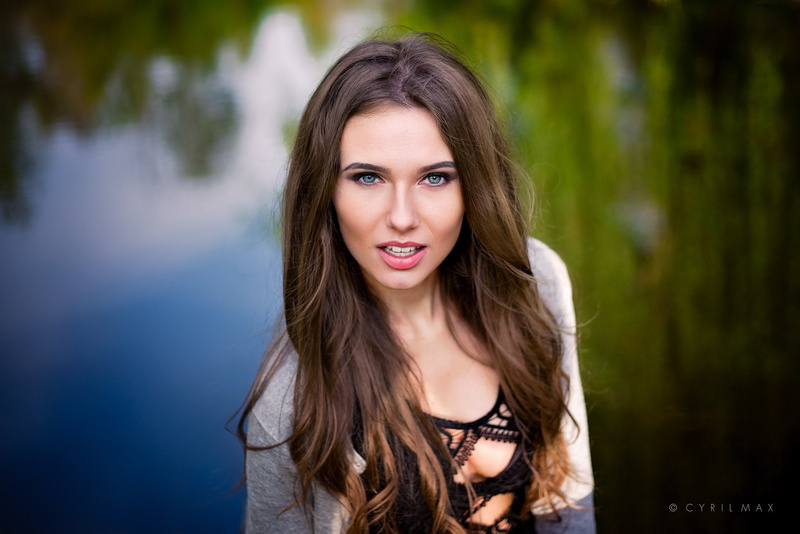 1080P, women outdoors, Cyril Max, watermarked, portrait, depth of field, blue eyes, women