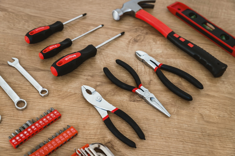 tool, wooden, wood - material, tools, construction, variation, large group of objects, 5K, scissors, equipment, art and craft, directly above, no people