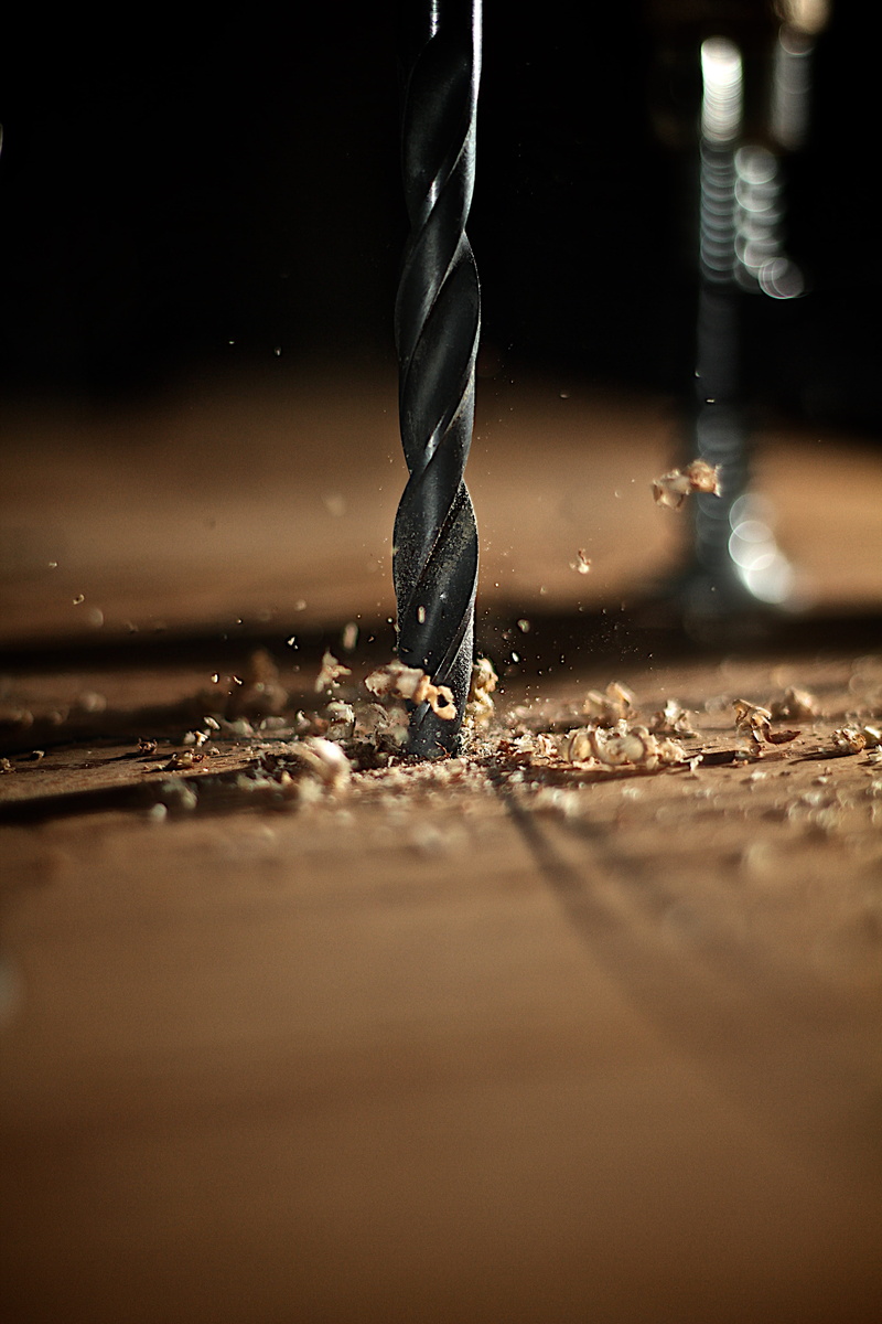 photography, breaking, long exposure, board, nature, wood, photo, day, no people, drill, water, shavings, surface level, indoors, closeup, metal, sky, splashing