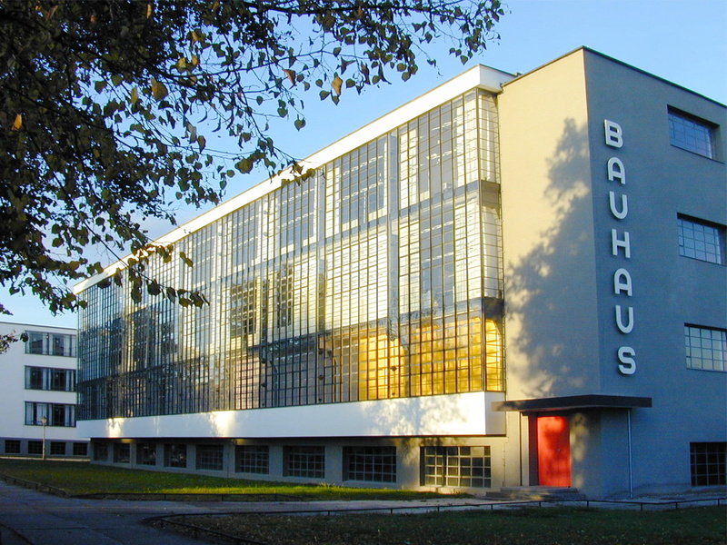 glass front, building exterior, bauhaus building, office building exterior, Building, window, reflection, modern, office, built structure, Bauhaus, tree