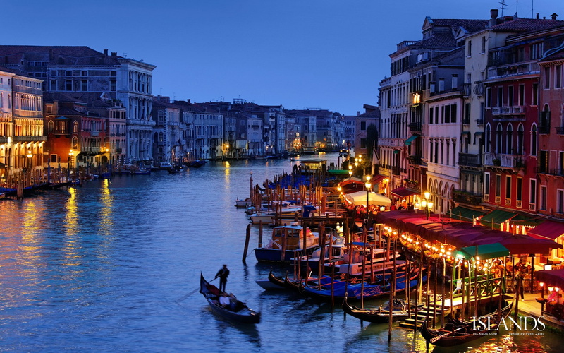 boat, landscape, 1080P, Venice, building, Italy, city, water, house