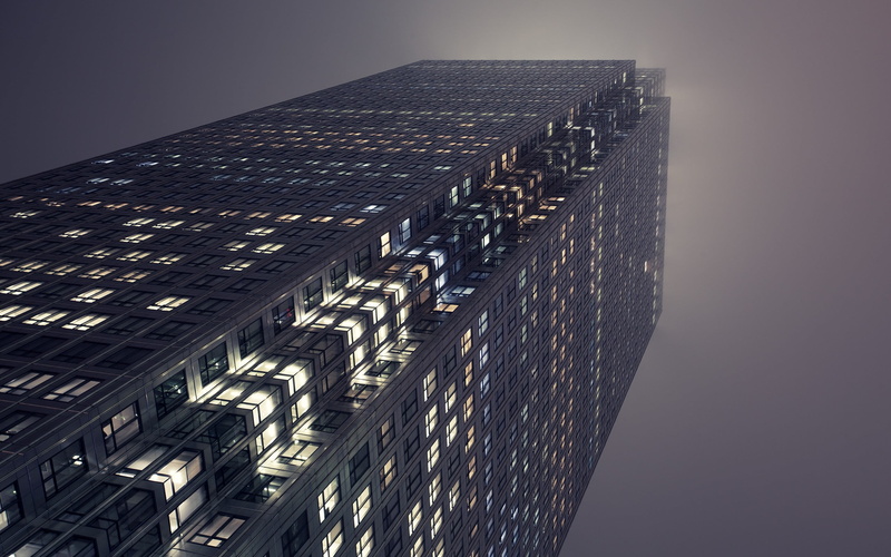 financial district, cityscape, residential district, night, office, low angle view, skyscraper, concept, building, tall - high, nature, illuminated, built structure