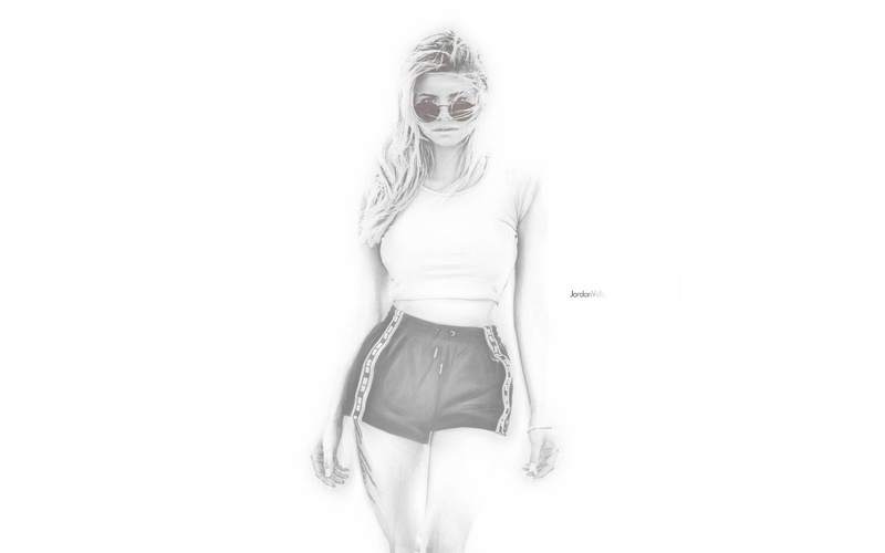 Nata Lee, white background, women, simple background, women with shades, 1080P, monochrome