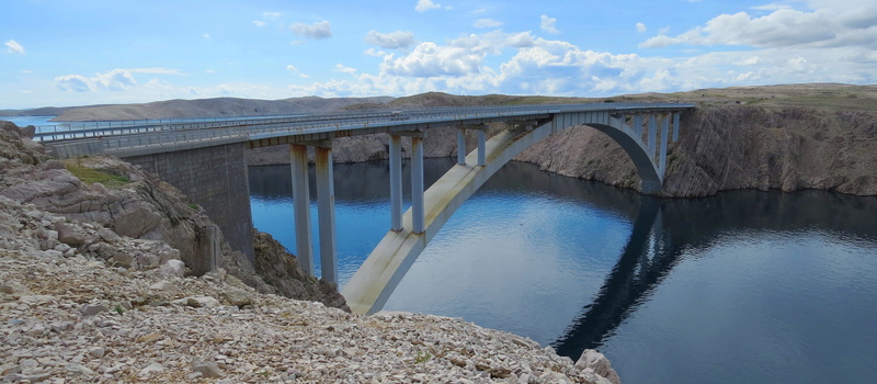 river, holidays, blue, dam, island, water, hydroelectric power, pag, bridge - man made structure, nature, tourism, bridge, no people, architecture, built structure