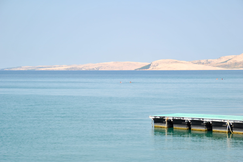 water, dalmatia, non-urban scene, pag, croatia, day, 2K, sky, beauty in nature, clear sky, blue, copy space, scenics - nature, idyllic, mountain, pag city
