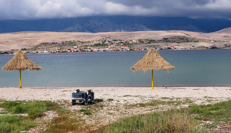 memories holidays, sea, outdoors, the spirit of, water, no people, landscape, scenics - nature, view, Beach, 2K, cove, coast, pag, land, the coast, umbrellas