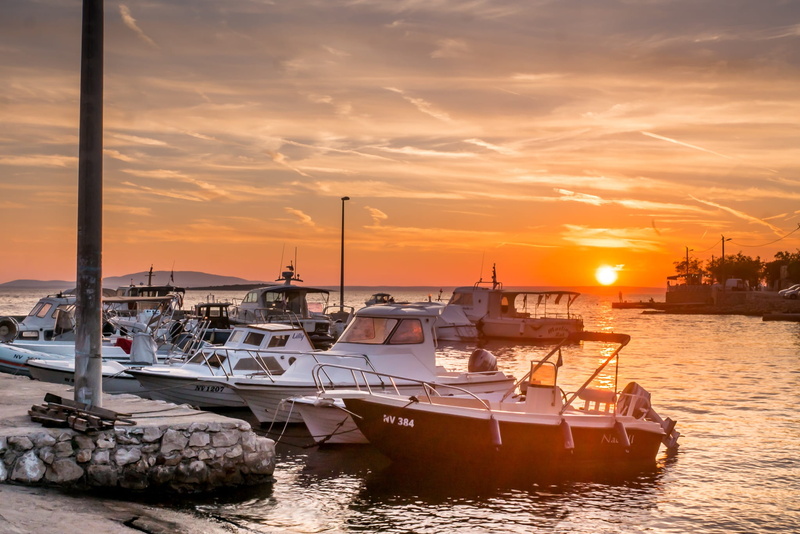 mode of transportation, croatia, architecture, outdoors, fishing industry, ocean, mediterranean, dalmatia, pole, sea, summer, horizon, nautical vessel