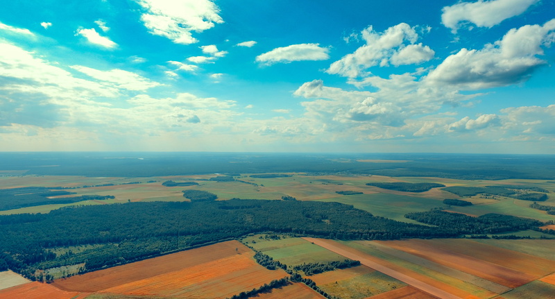 outdoors, 4K, rural scene, beauty in nature, landscape, drone, no people, dargužiai, aerial view, cloud - sky, field, idyllic, scenics - nature, flat