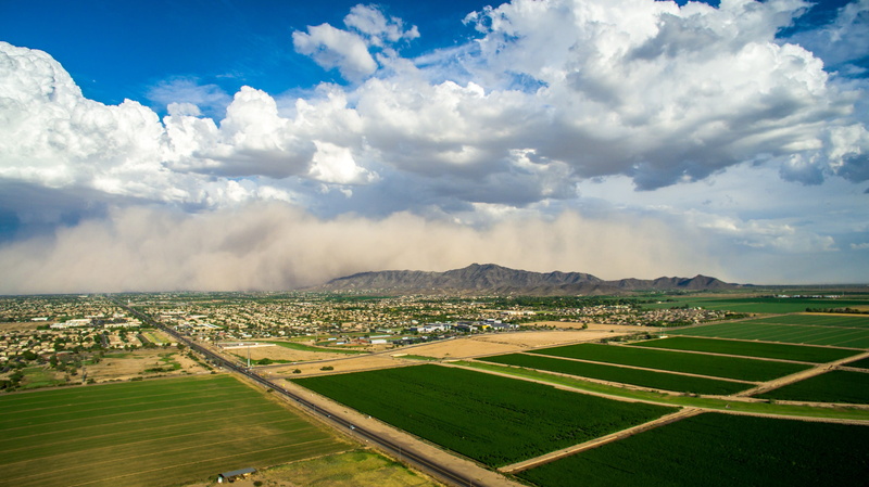 beauty in nature, city, nature, monson, no people, farm, aerial view, arizona, dirt, tranquility, outdoors, day, clouds, agriculture, doommedia, houses