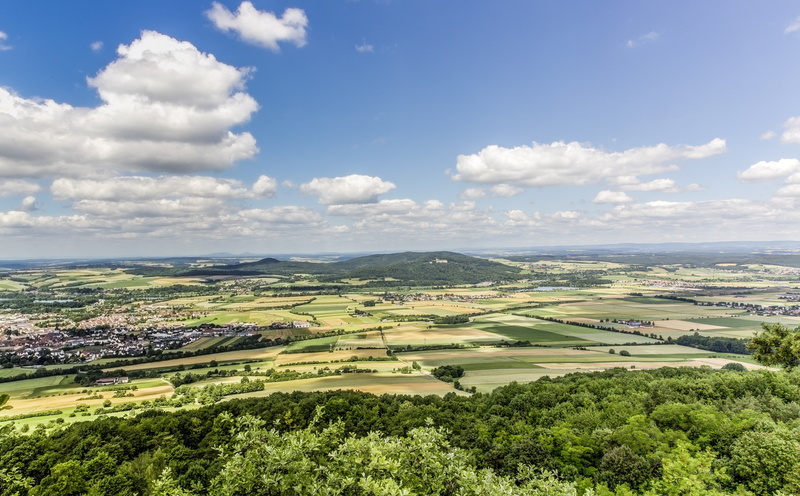 bavaria, frankischealb, FranconianJura, tree, biergarten, tranquil scene, scenics - nature, berg, rural scene, urlaub, staffelbergklause, patchwork landscape