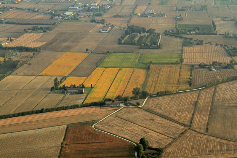 aerial view, agriculture, italy, land, patchwork landscape, tranquil scene, landscape, high angle view, beauty in nature, tranquility, day, no people, nature