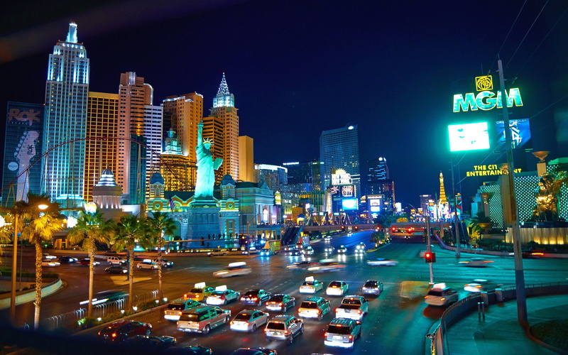 skyscraper, vegas, nevada, usa, office building exterior, mode of transportation, casino, financial district, no people, landscape, backgrounds, travel destinations