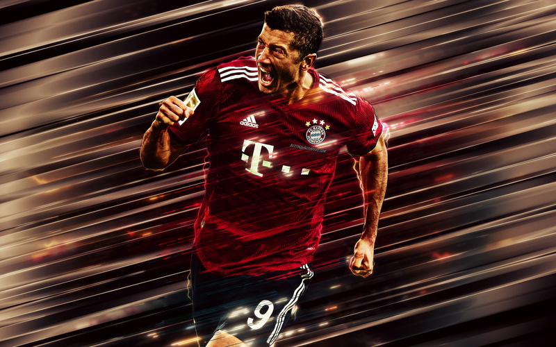 FC Bayern Munich, Robert Lewandowski, Polish, Soccer, 4K