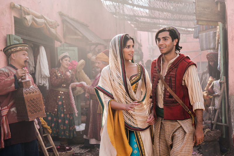 Princess Jasmine, Naomi Scott, Aladdin, 4K, Mena Massoud, Aladdin (2019), Movie