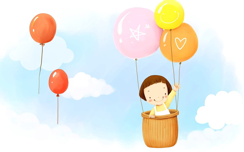 low angle view, cloud - sky, art, hot, hanging, image, orange color, backgrounds, string, birthday, blue, girl, boys, child, small, no people, mid-air