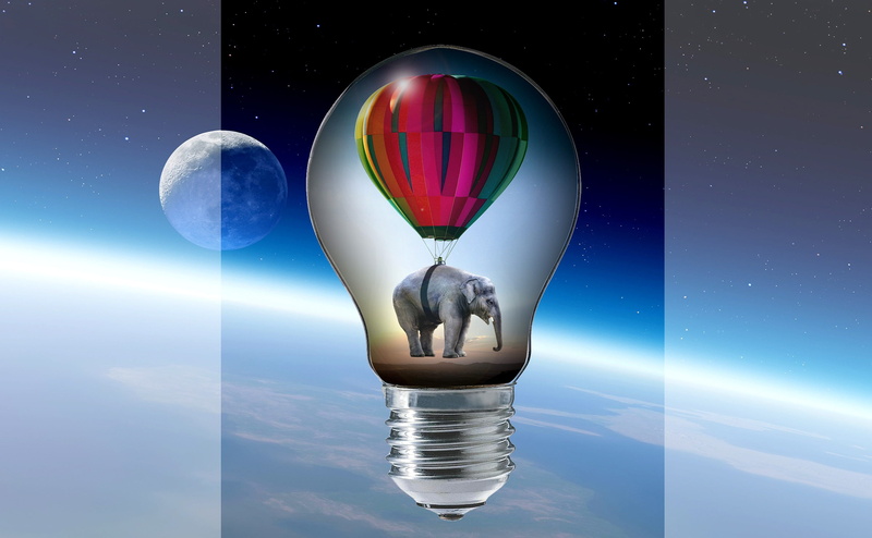 elephant, blue, travel, planet earth, sphere, digital composite, energy, moon, environmentally friendly, studio shot, clouds, light bulb, indoors, light