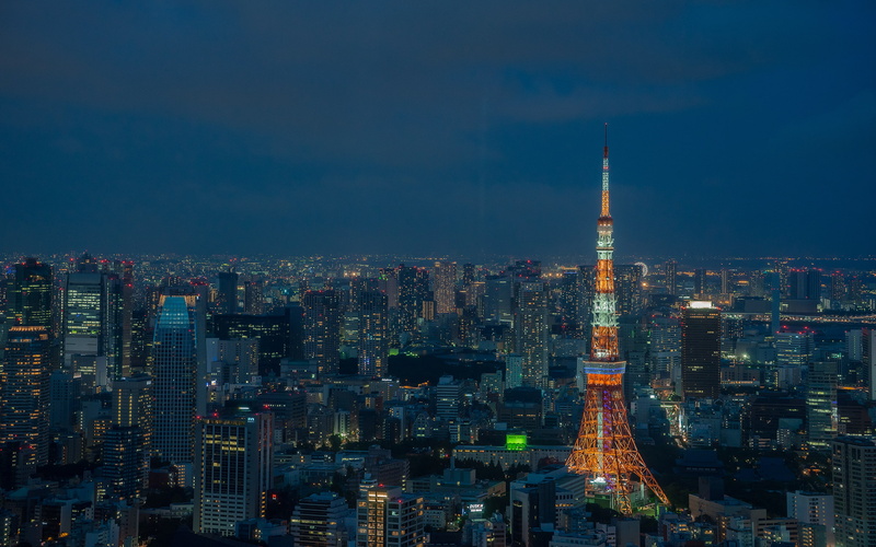night, skyscrapers, buildings, hd, tokyo, cityscape, tower, 2K