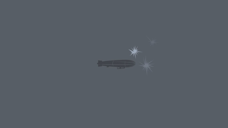 lights, 1080P, fireworks, blimp, minimal, grey, stars, hd, night