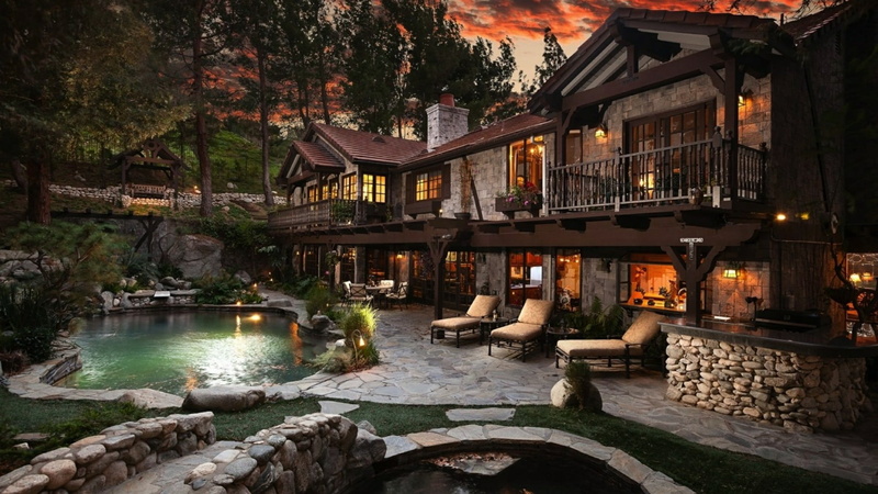 night, lake, home, no people, plant, 1080P, landscape, connection, nature, hacienda, swimming pool, illuminated, architecture, building, lighting, evening