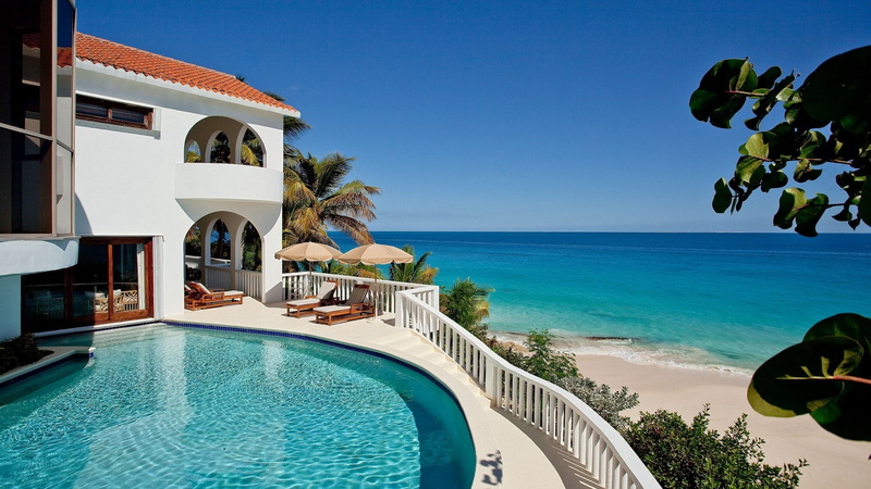 Hacienda, luxury, nature, Beach, tourist resort, palm tree, trip, Sea, beauty in nature, vacations, built structure, travel destinations, 1080P, outdoors