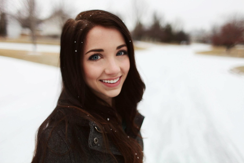 young adult, brunette, hairstyle, jacket, warm clothing, black jackets, winter, cheerful, cold temperature, brown hair, beauty, adult, Emily Rudd, snowflakes