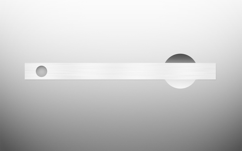 indoors, built structure, illuminated, gray, 1080P, white color, symbol, digital art, circle, shape, silver colored, metal, sign, backgrounds, minimalism