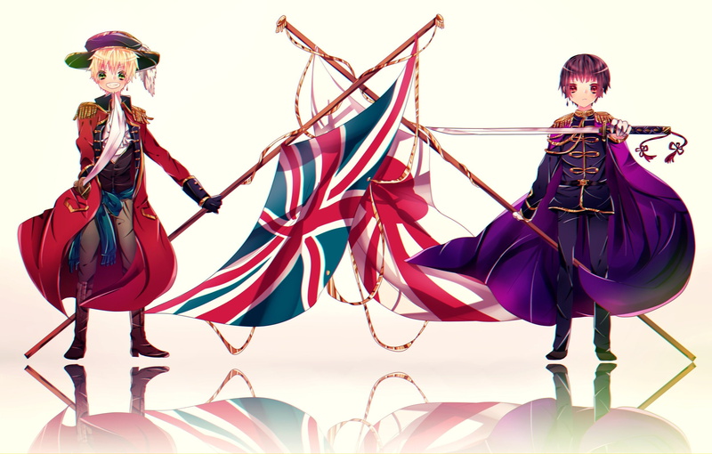 hetalia, powers, alternate, kingdom, country, united, axis, color, flag, japan, 1080P
