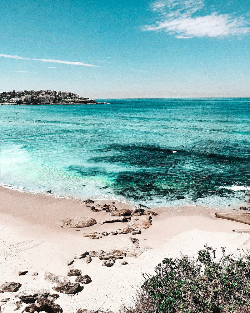 australia, beach, no people, outdoors, sydney, seashore, sea, horizon over water, rocks, nature, horizon, waves, 4K, scenics - nature, seascape, tranquil scene