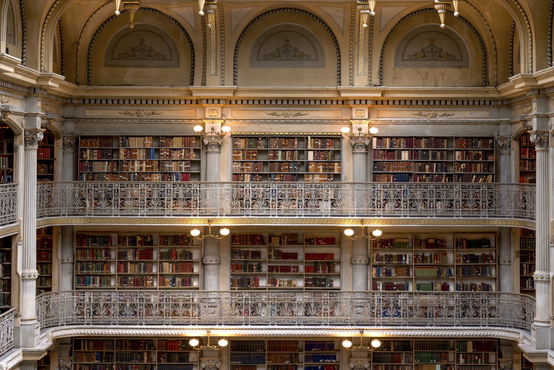 carol m highsmith, literature, baltimore, history, facade, publication, balcony, historically, library, john hopkins sheridan bücherei, building Exterior