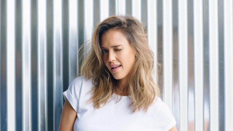 1080P, long hair, one person, blond hair, women, front view, young adult, casual clothing, contemplation, young women, headshot, actress, winking, waist up