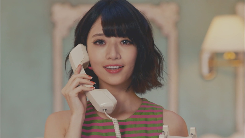 Asian, brunette, Nogizaka46, open mouth, looking at viewer, short hair, women, 1080P, telephone