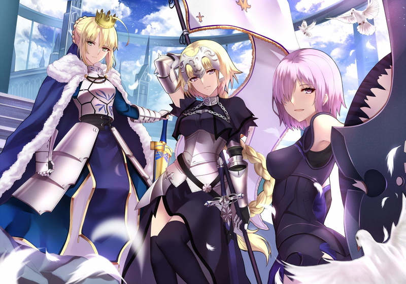 Shielder (Fate/Grand Order), 1080P, Artoria Pendragon, Jeanne dArc (Fate Series), Fate/Grand Order, Ruler (Fate/Apocrypha), Fate Series, Saber (Fate Series