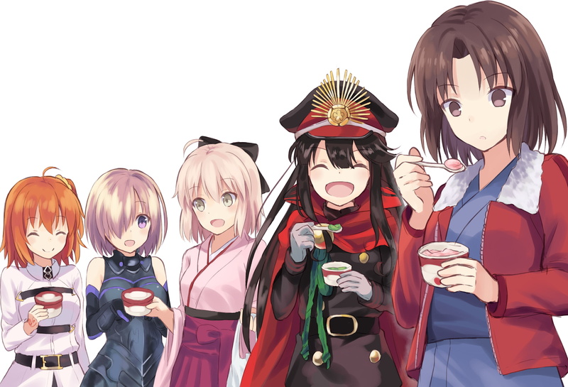 Fate/Grand Order, Shiki Ryougi, 2K, Demon archer (Fate/Grand Order), Fate Series, Shielder (Fate/Grand Order), Fujimaru Ritsuka, Sakura Saber
